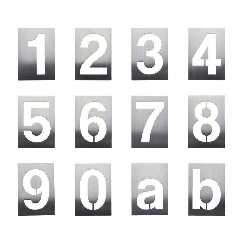 Stud Mount Negative House Numbers 150mm