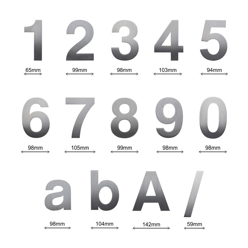 Stud Mount Bold House Numbers 150mm