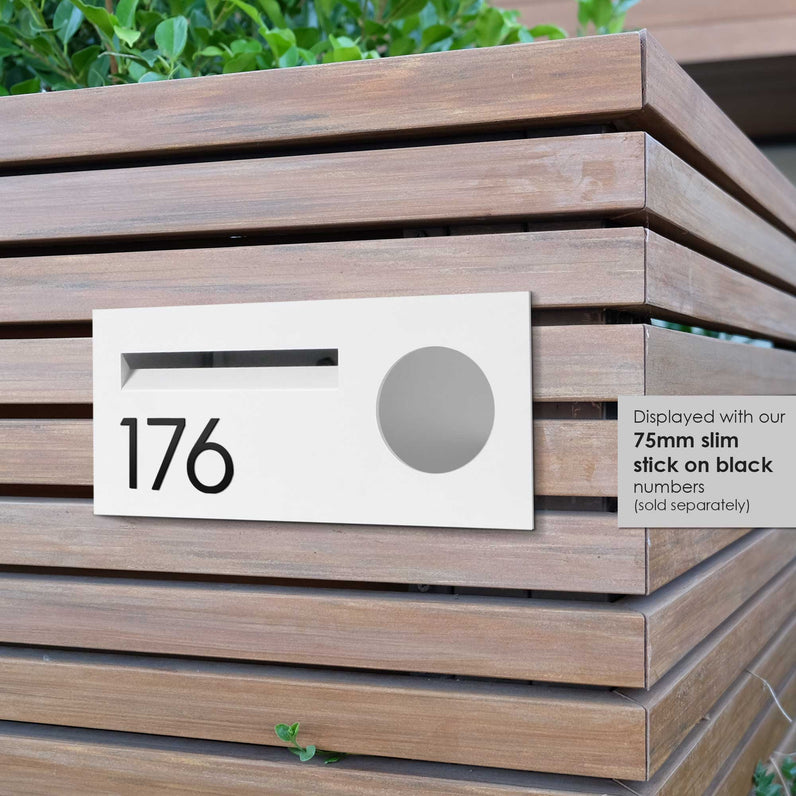 Windsor Fence/Brick Letterbox - White