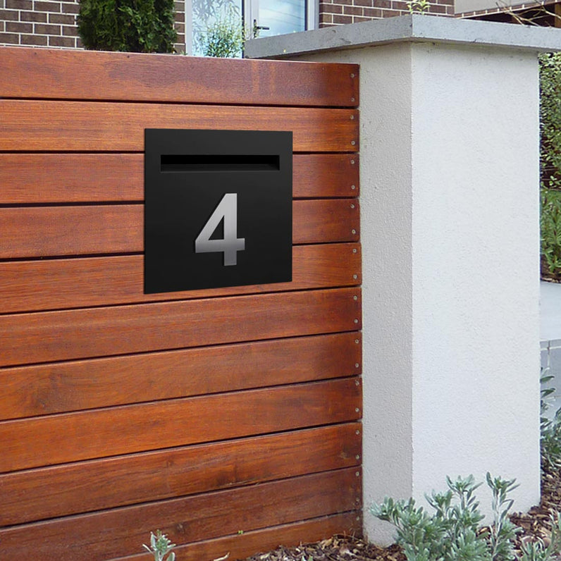 Stick on Bold House Numbers 120mm - Stainless Steel