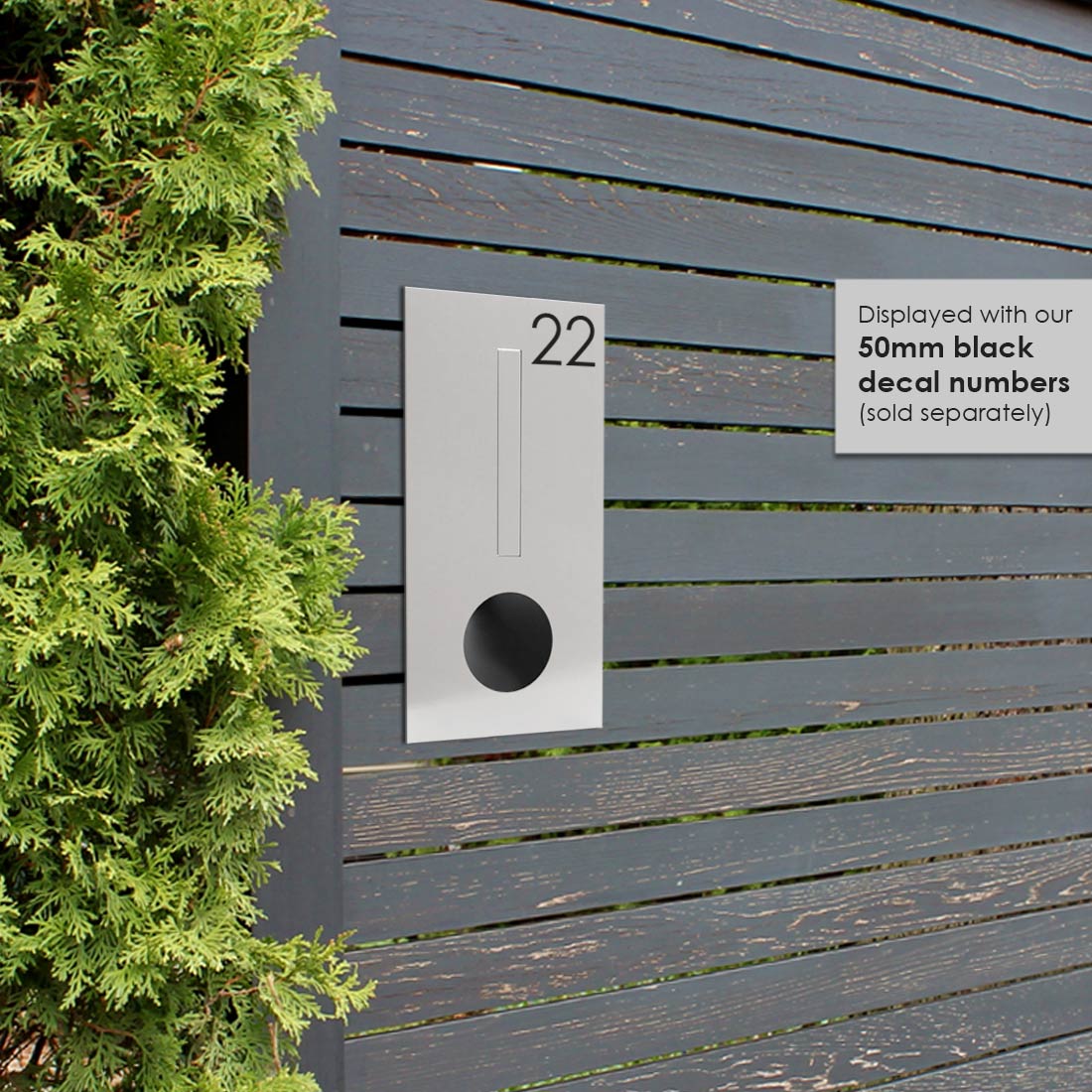 Hendon Fence/Brick Letterbox - Stainless Steel/Charcoal