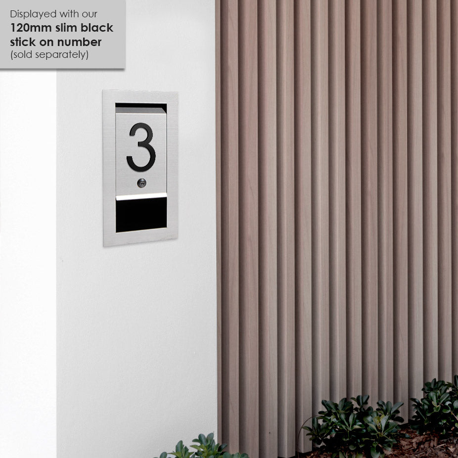 Boston Fence/Brick Letterbox - Stainless Steel/Charcoal