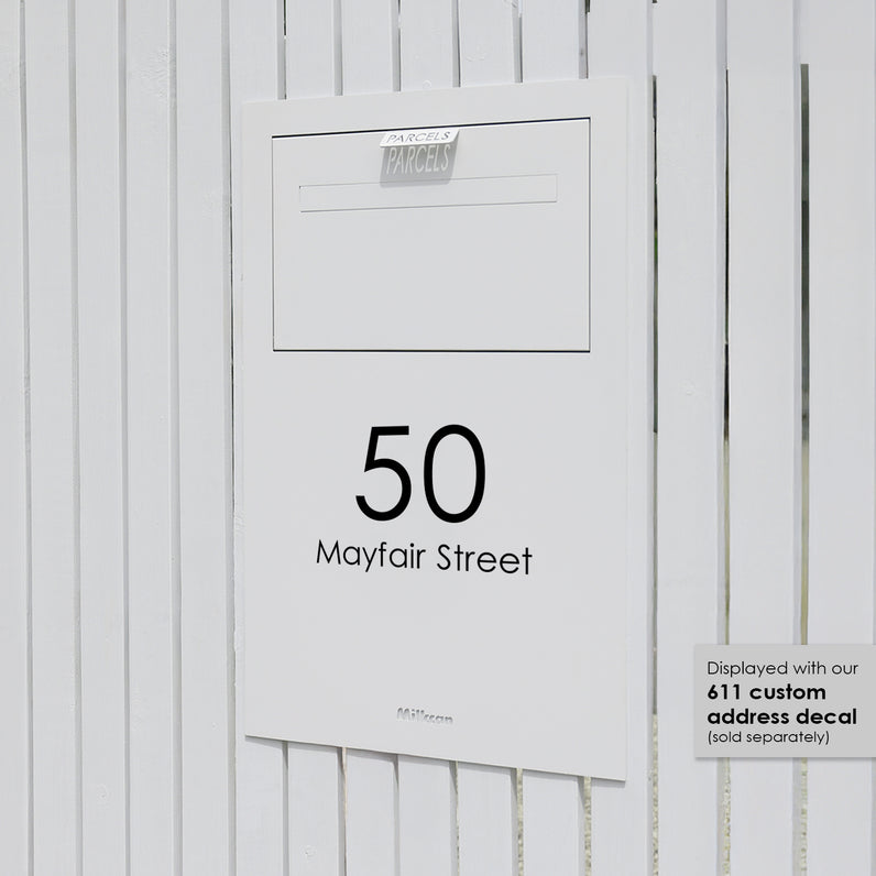 Zurich Slim Parcel Fence Letterbox - Stainless Steel