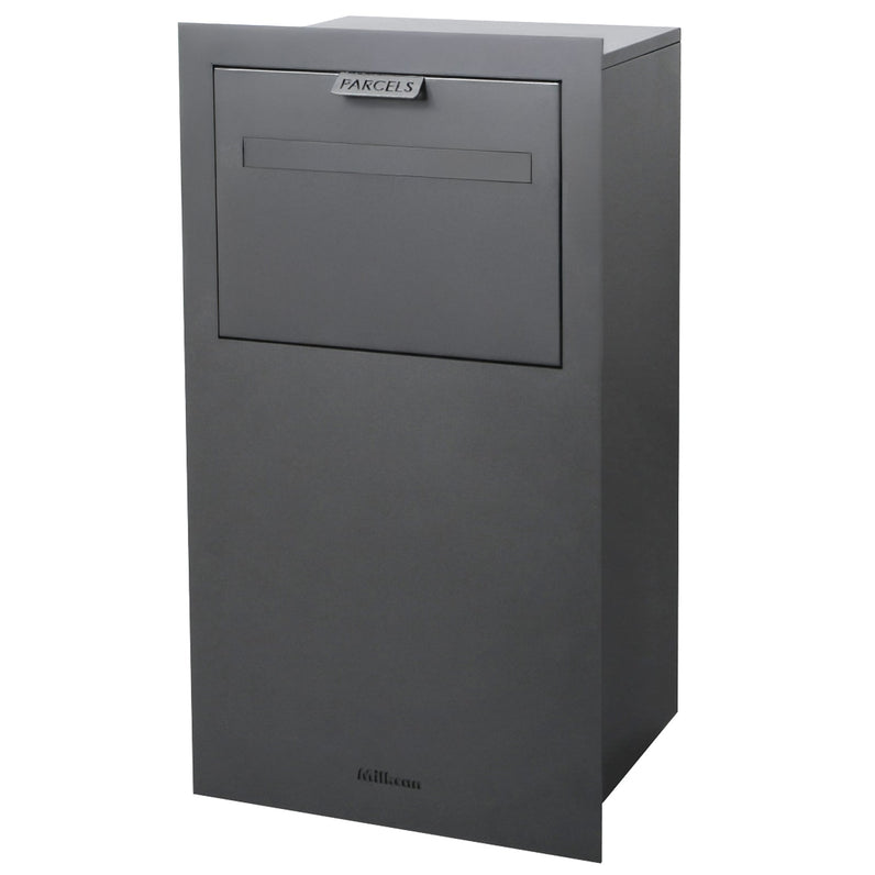 Zurich Large Parcel Fence/Brick Letterbox - Black