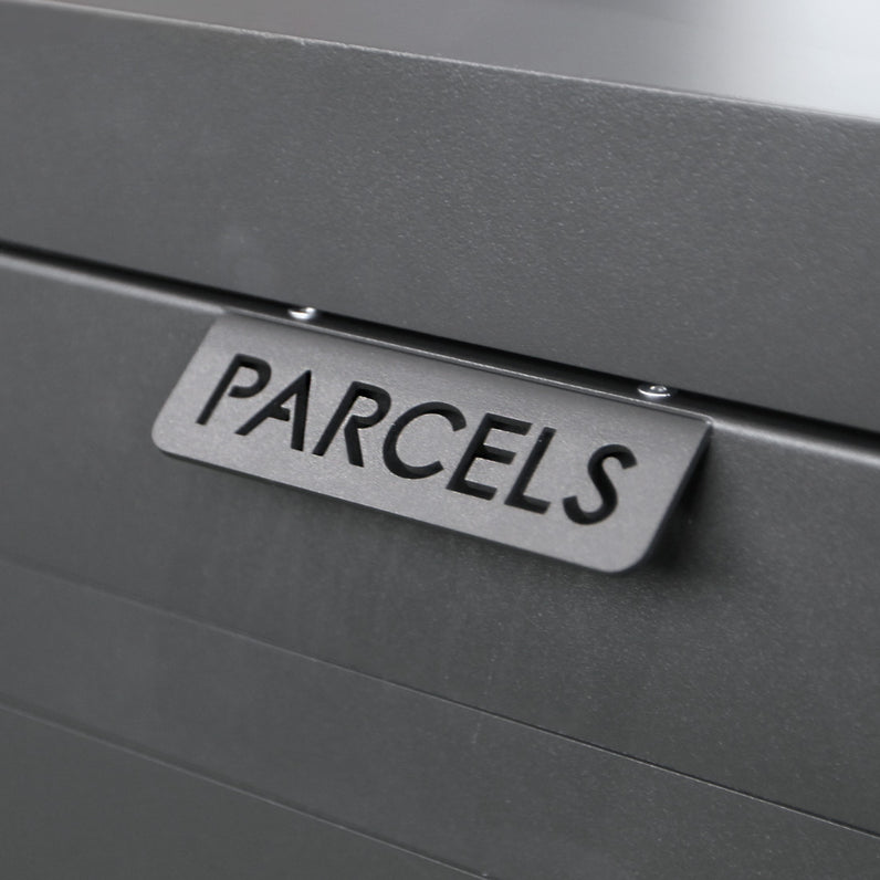 Zurich Front Open Parcel Fence/Brick Letterbox - Charcoal