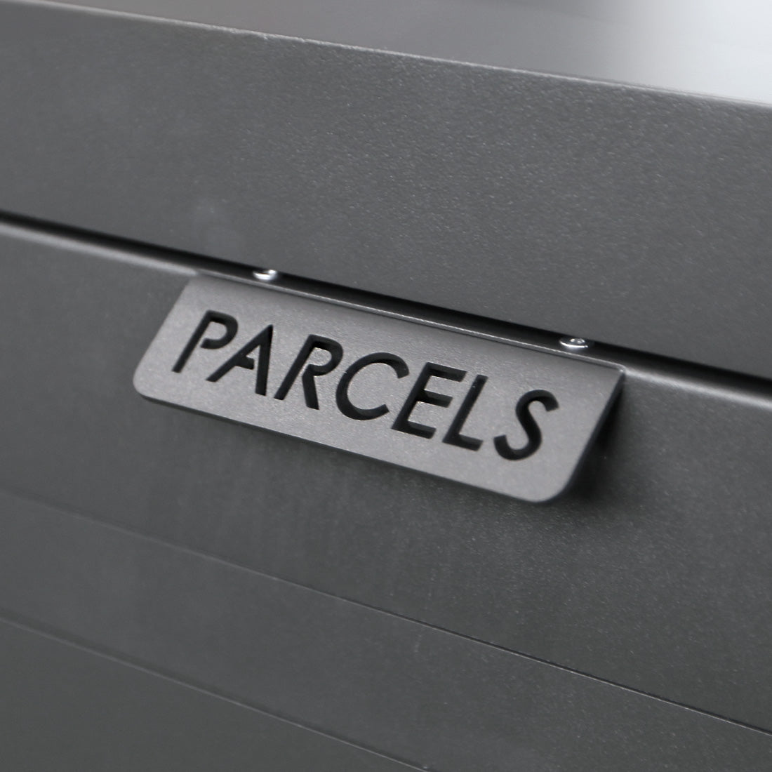 Zurich Front Open Parcel Fence/Brick Letterbox - Charcoal