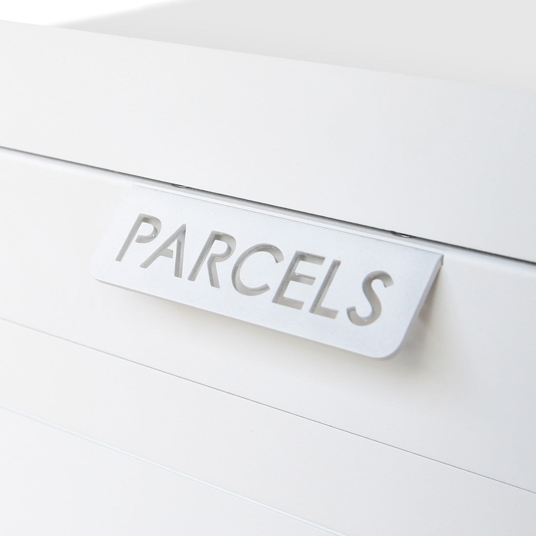 Zurich Front Open Parcel Fence/Brick Letterbox - White