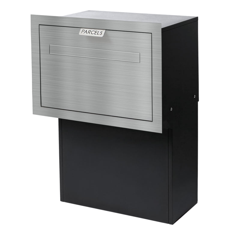 Geneva Large Parcel Fence/Brick Letterbox - Stainless Steel