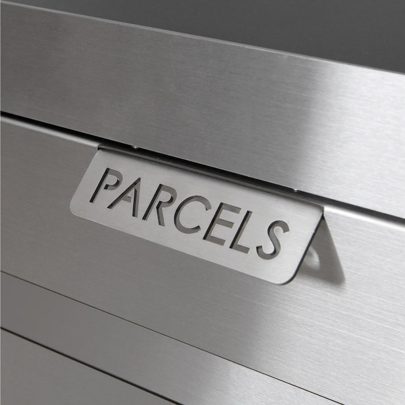 Geneva Large Parcel Fence/Brick Letterbox - Stainless Steel
