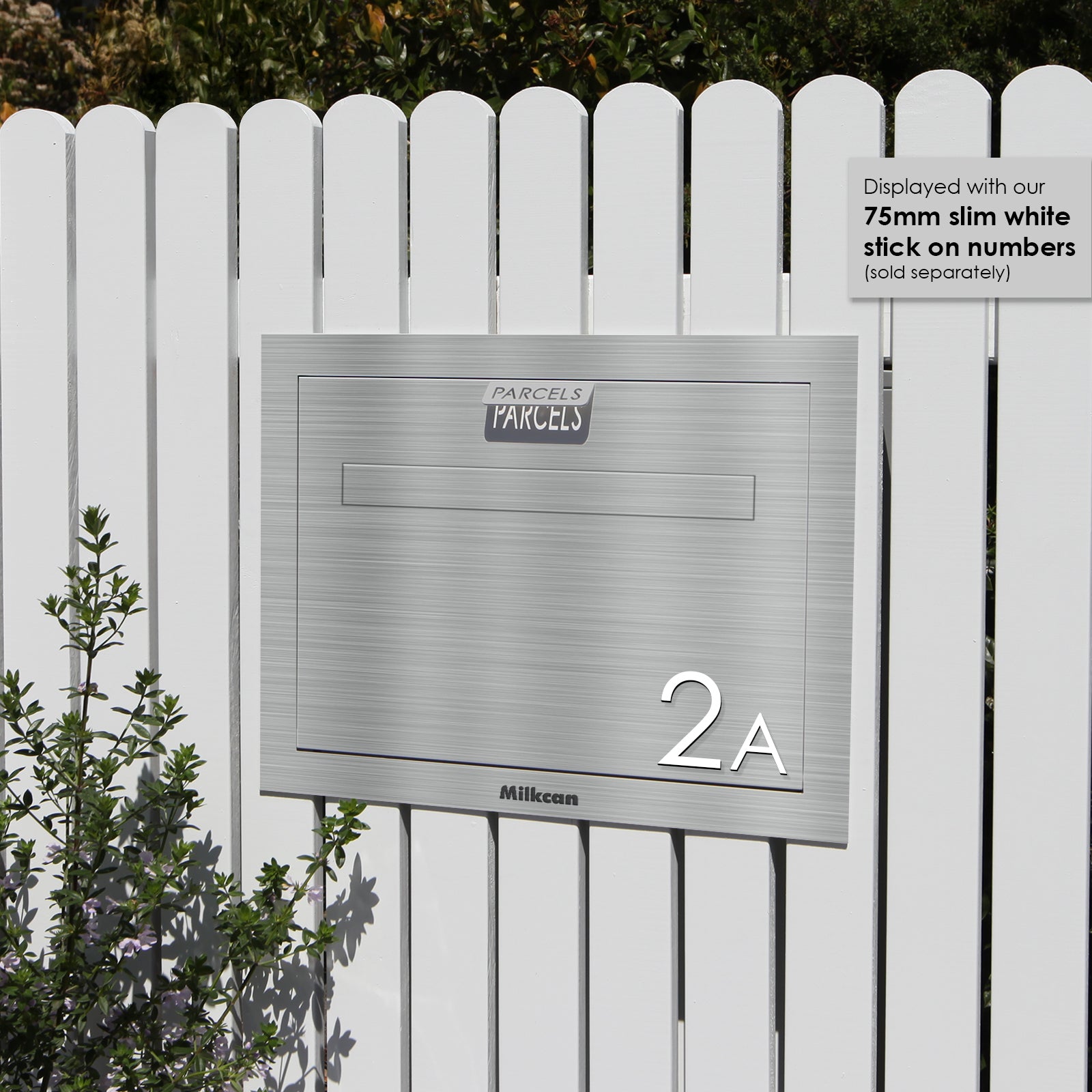 Geneva Large Parcel Fence and Brick Letterbox -Stainless Steel
