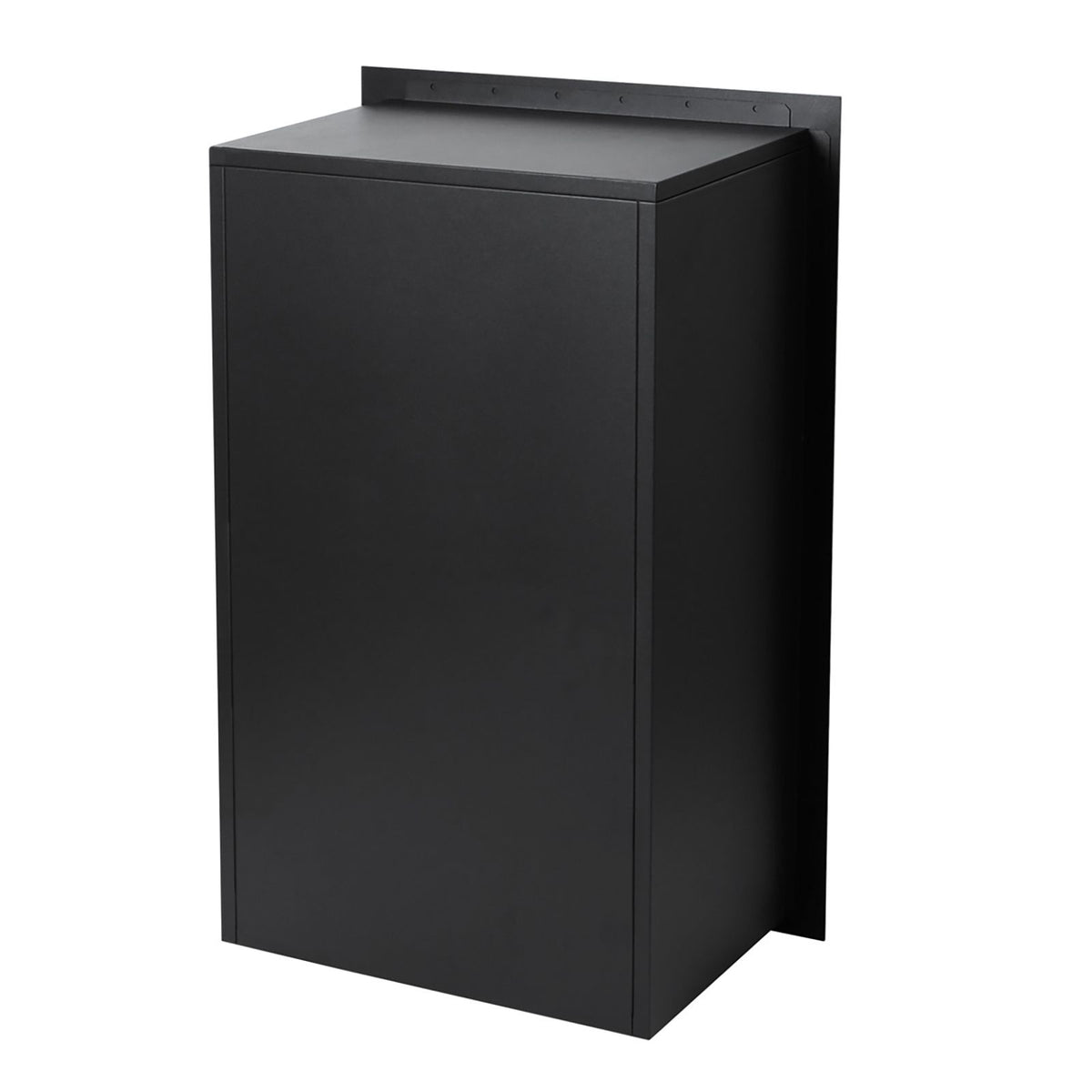 Zurich Front Open Parcel Fence/Brick Letterbox - Black