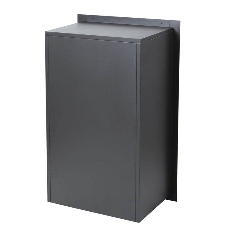 Zurich Front Open Parcel Fence/Brick Letterbox - Charcoal