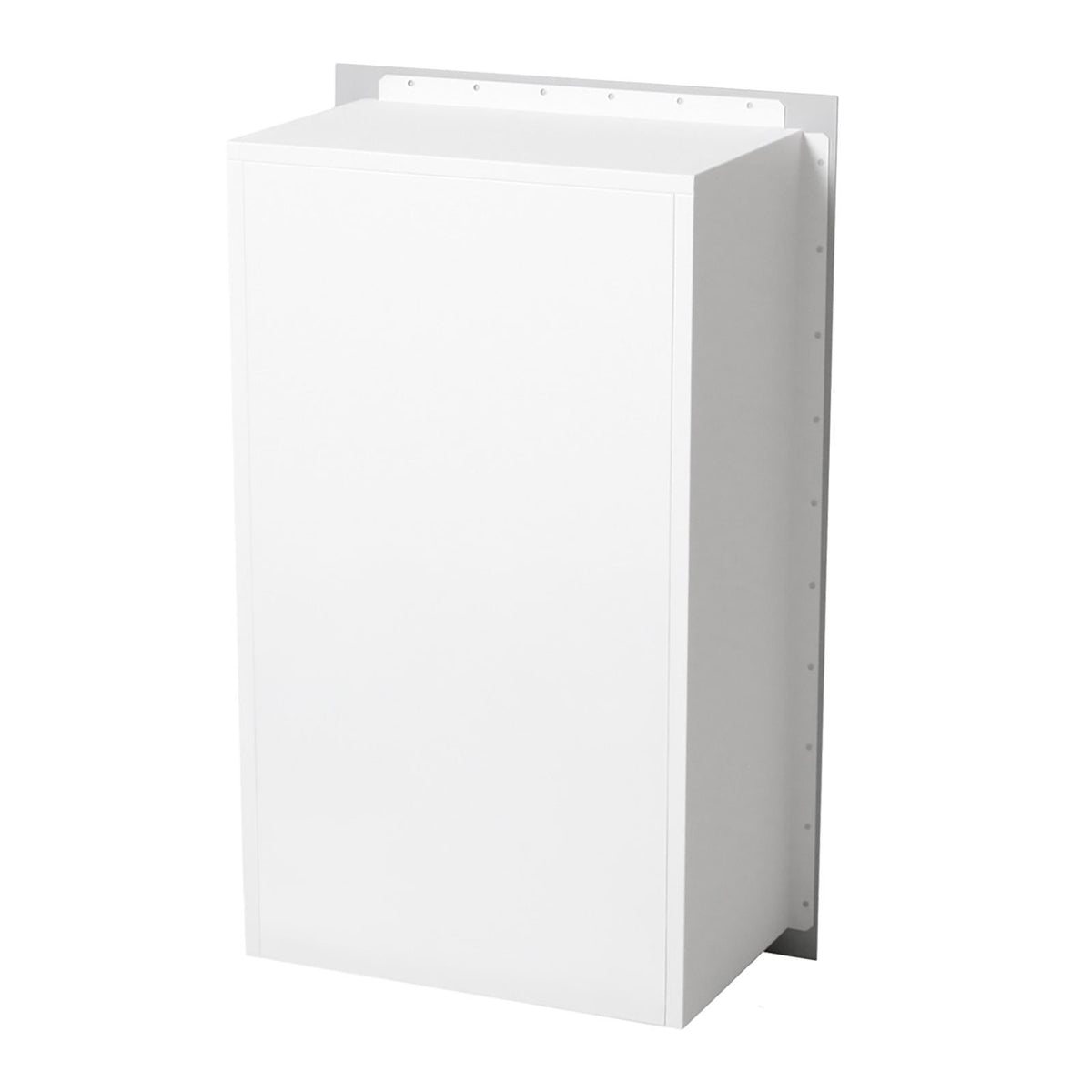 Zurich Front Open Parcel Fence/Brick Letterbox - Stainless Steel/White