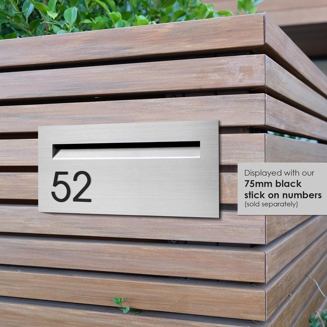 Palazzo A4 Fence Letterbox - Stainless Steel/Charcoal