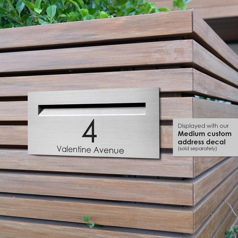 Palazzo A4 Fence Letterbox - Stainless Steel/Charcoal