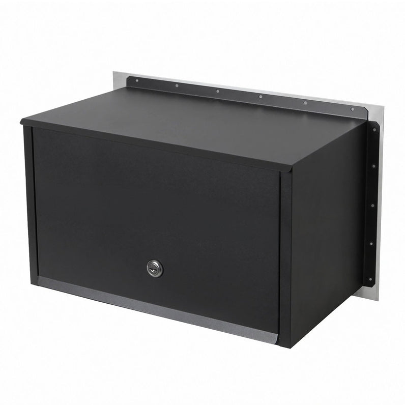 Palazzo Large A4 Fence Letterbox - Stainless Steel/Black