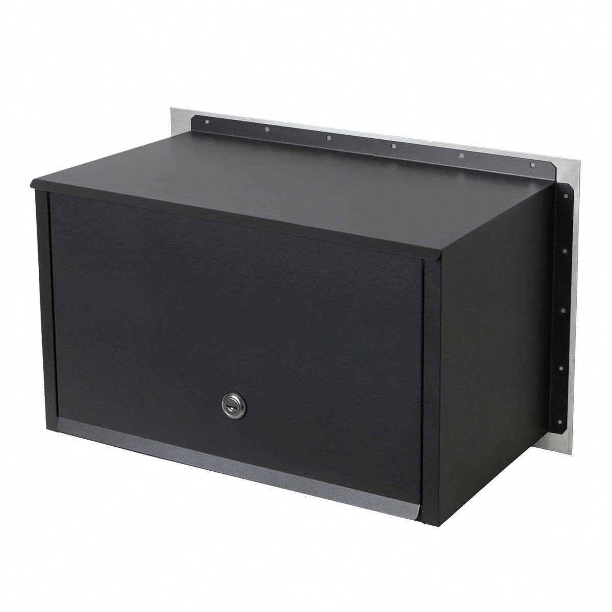 Palazzo Large A4 Fence Letterbox - Stainless Steel/Black