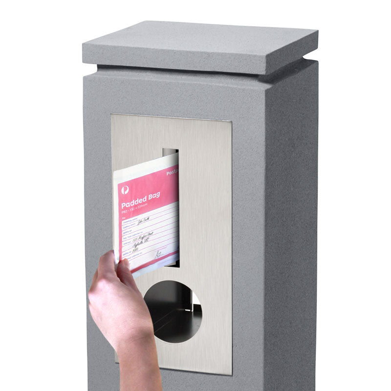 Madrid Pillar Letterbox - Black