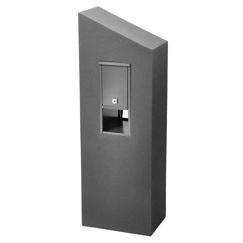 Monaco Pillar Letterbox - Grey