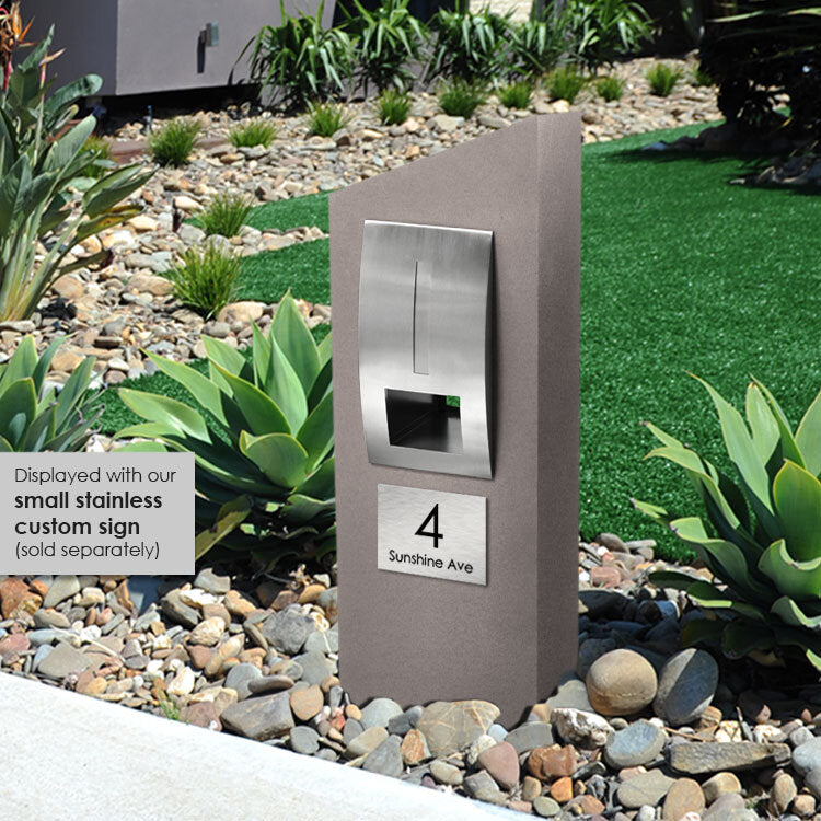 Monaco Pillar Letterbox - Mocca