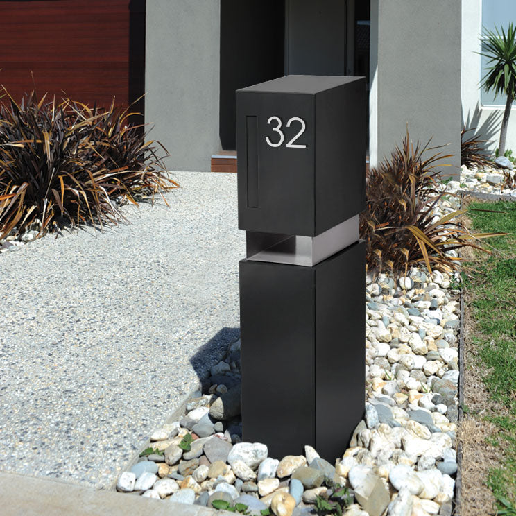 Stick on Slim House Numbers 75mm - White