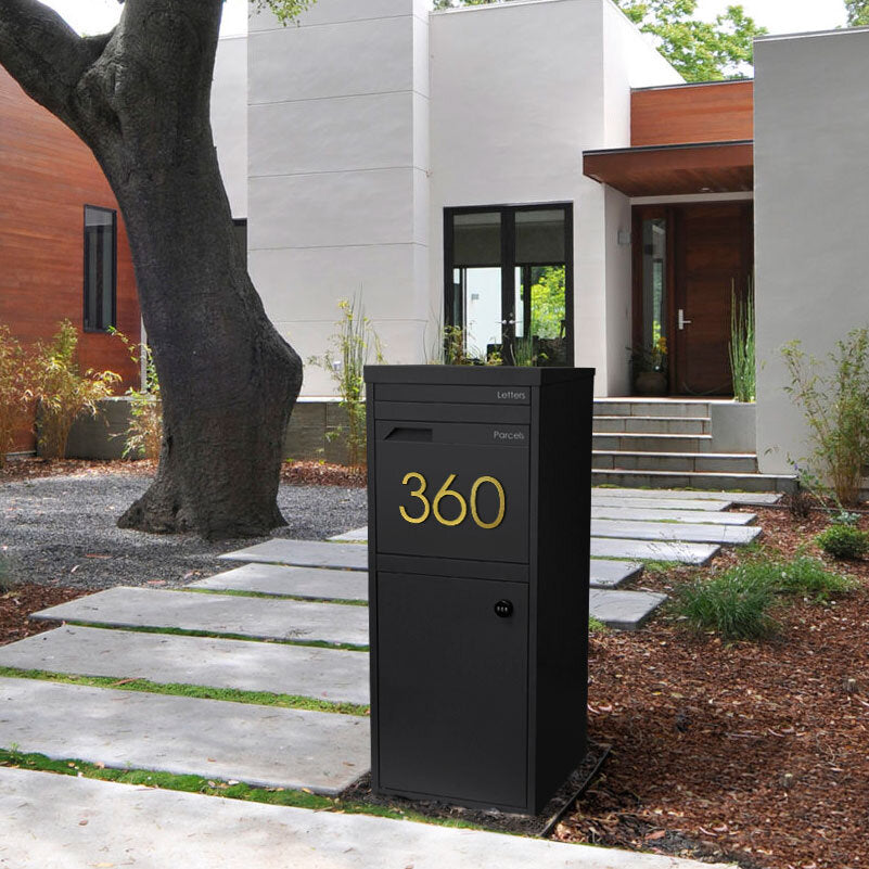 Stick on Slim House Numbers 120mm - Gold