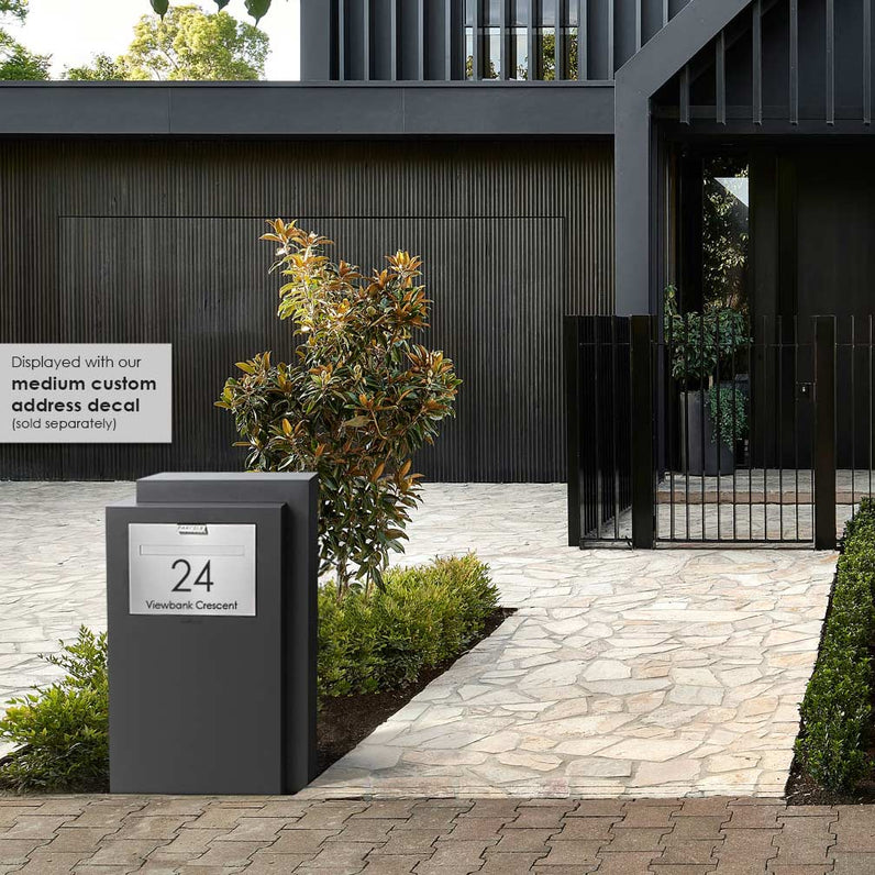 Monte Carlo Parcel Pillar Letterbox - Stainless Steel
