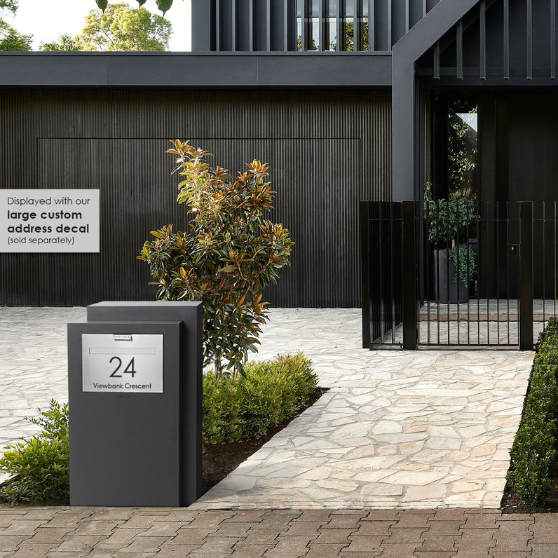 Monte Carlo Parcel Pillar Letterbox - Stainless Steel