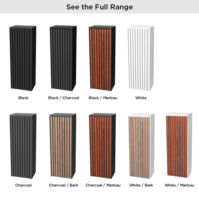Noosa Parcel Pillar Letterbox - Charcoal