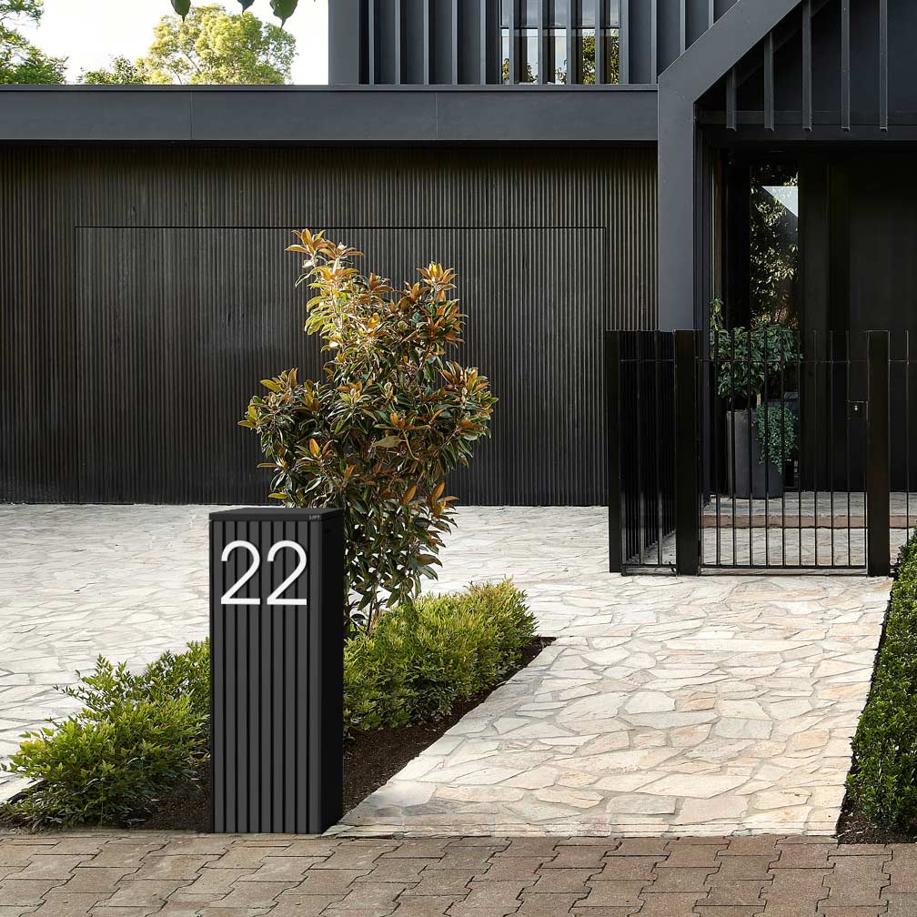 Stick on Slim House Numbers 200mm - White