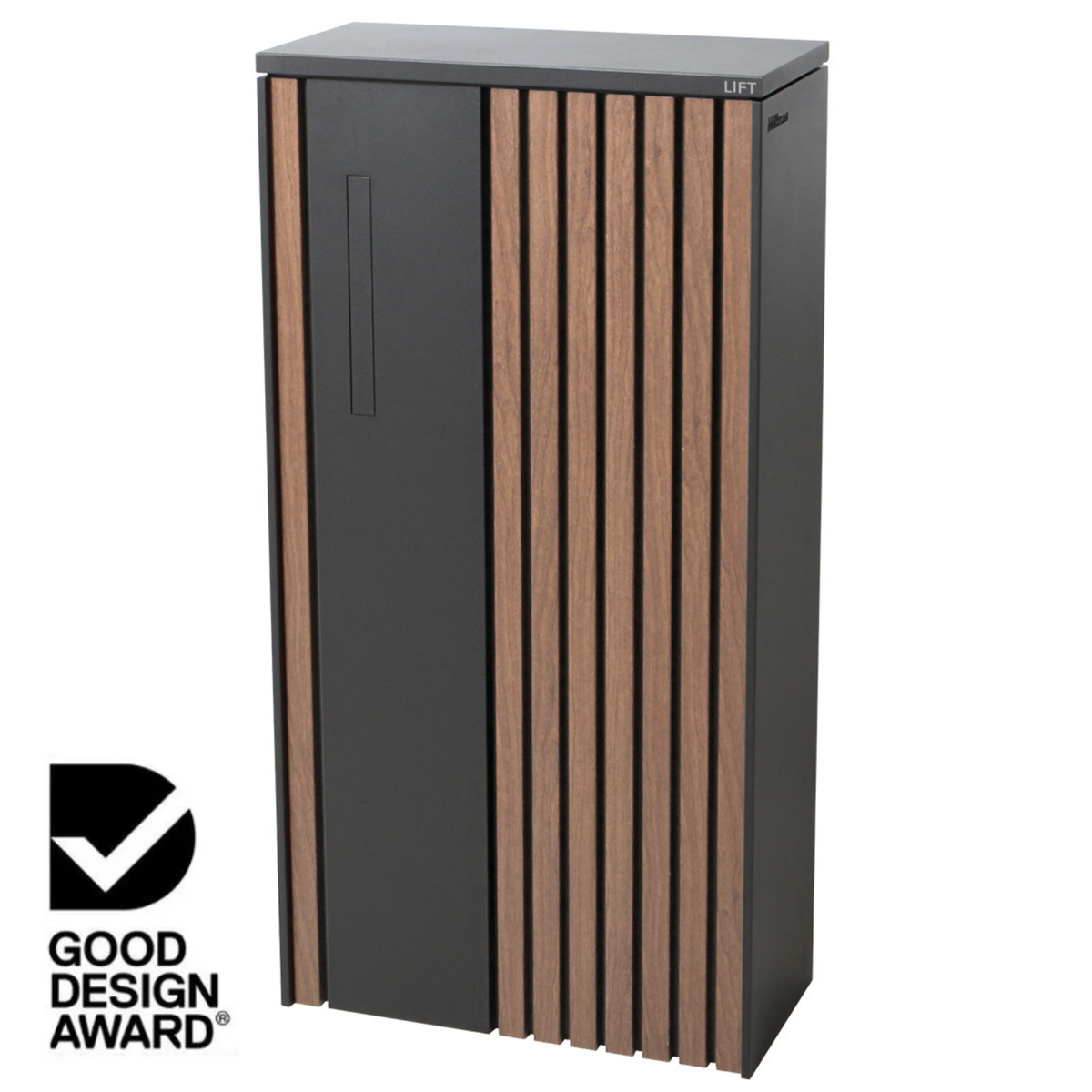 Noosa Extra Wide Parcel Pillar Letterbox - Charcoal
