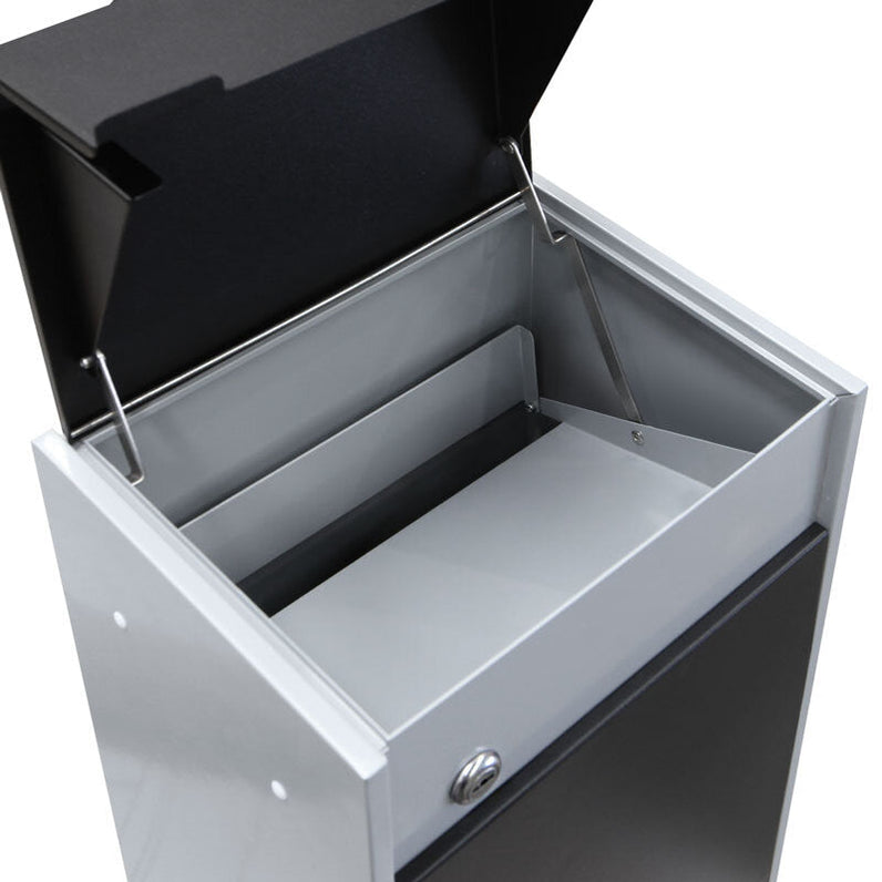Lisbon Parcel Wall Mount Letterbox - Silver