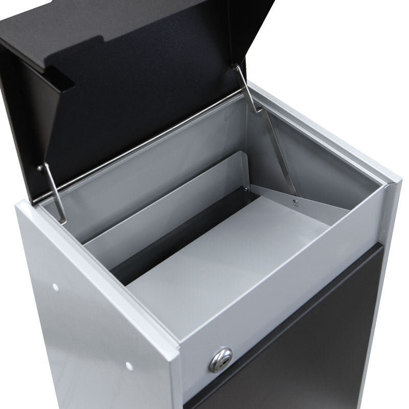 Lisbon Parcel Wall Mount Letterbox - Silver