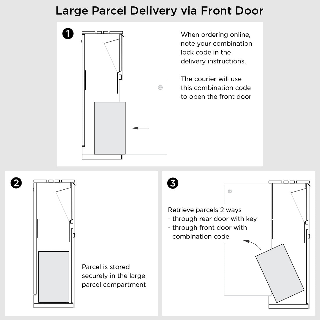 Bondi Parcel Pillar Letterbox - White