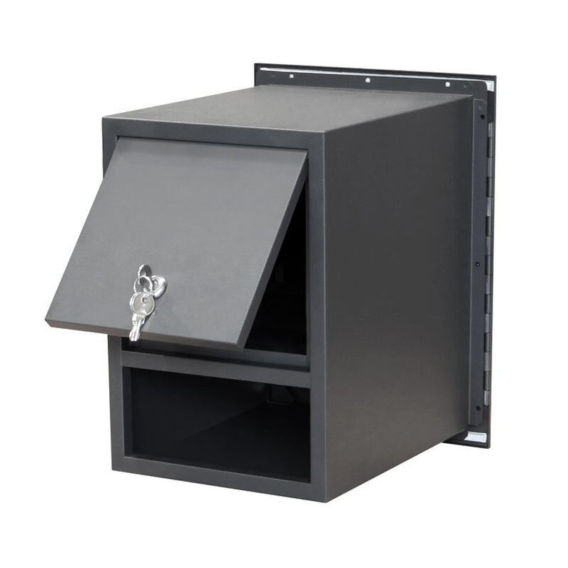 Monza Parcel Brick Front Open Letterbox - Stainless Steel
