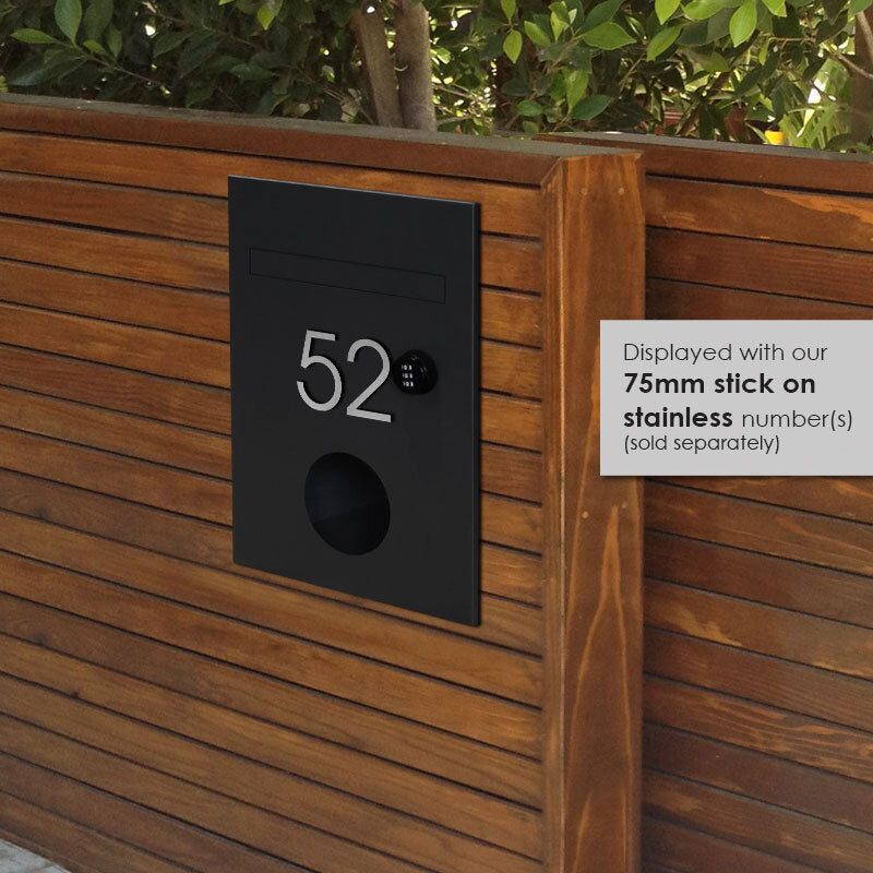 Monza Parcel Fence Letterbox - Charcoal