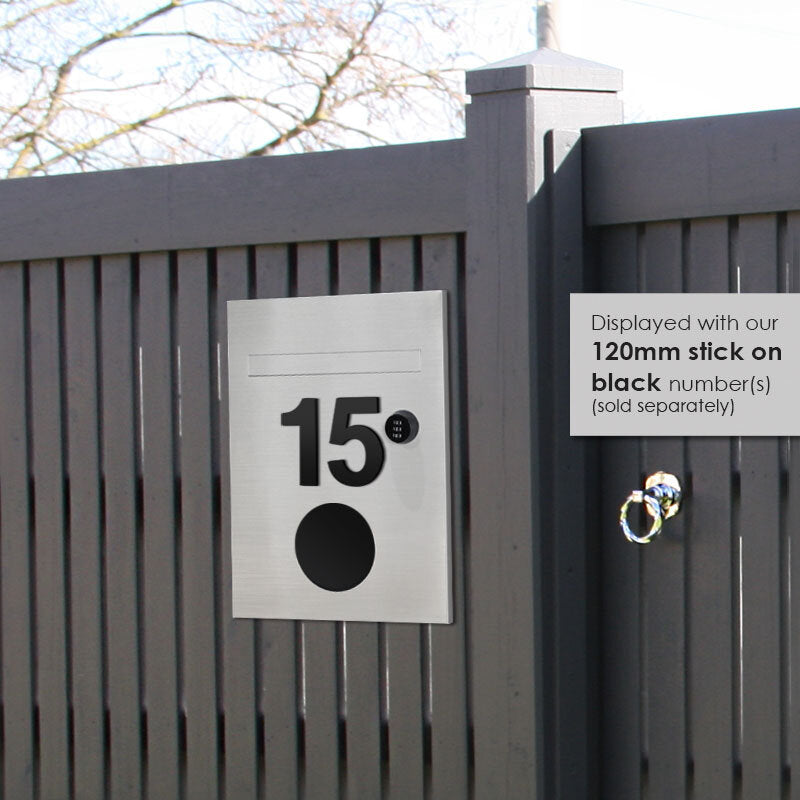Monza Parcel Fence Letterbox - Stainless Steel