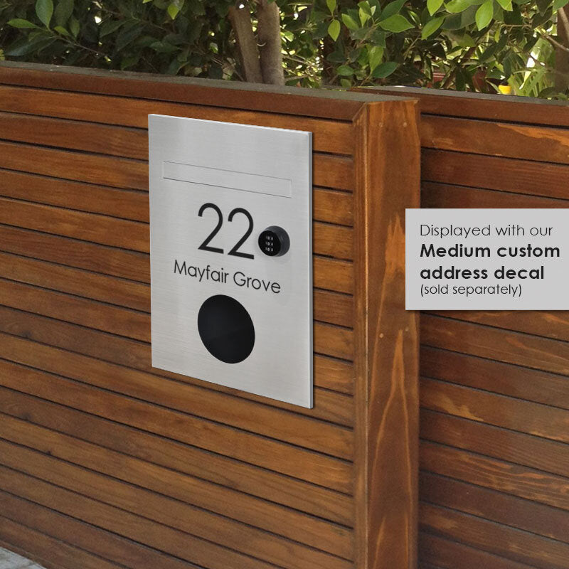 Monza Parcel Fence Letterbox - Stainless Steel