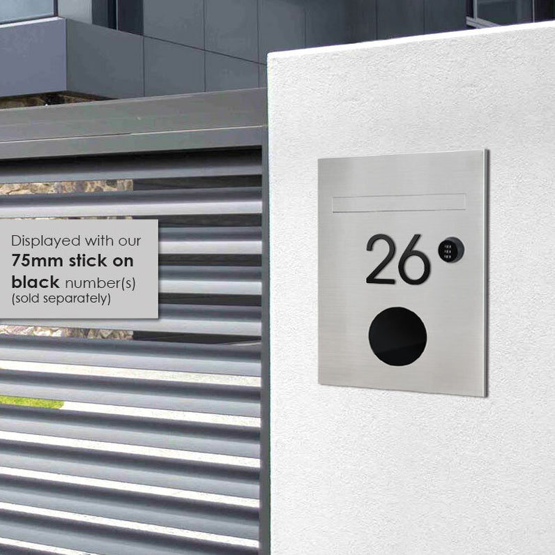 Monza Parcel Brick Front Open Letterbox - Stainless Steel