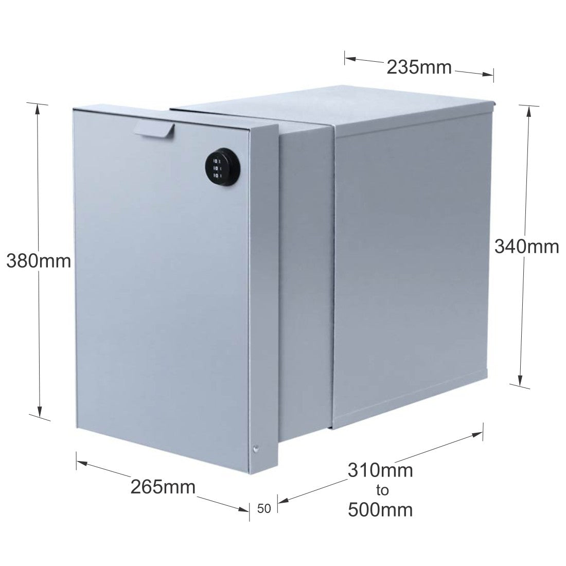 Siena Parcel Brick Letterbox