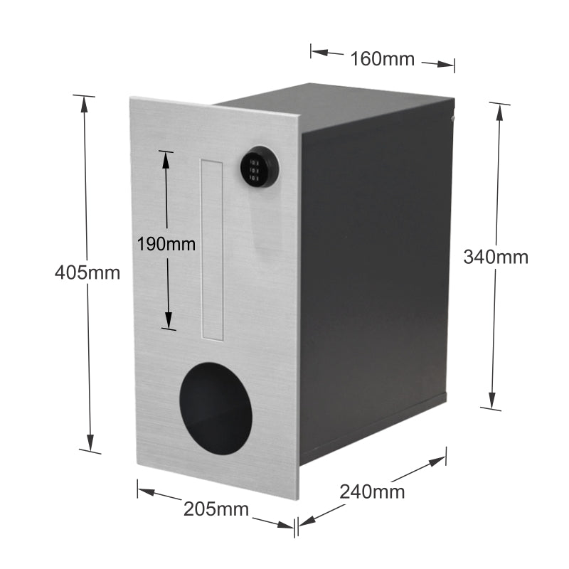 Amalfi Parcel Fence Letterbox - Stainless Steel