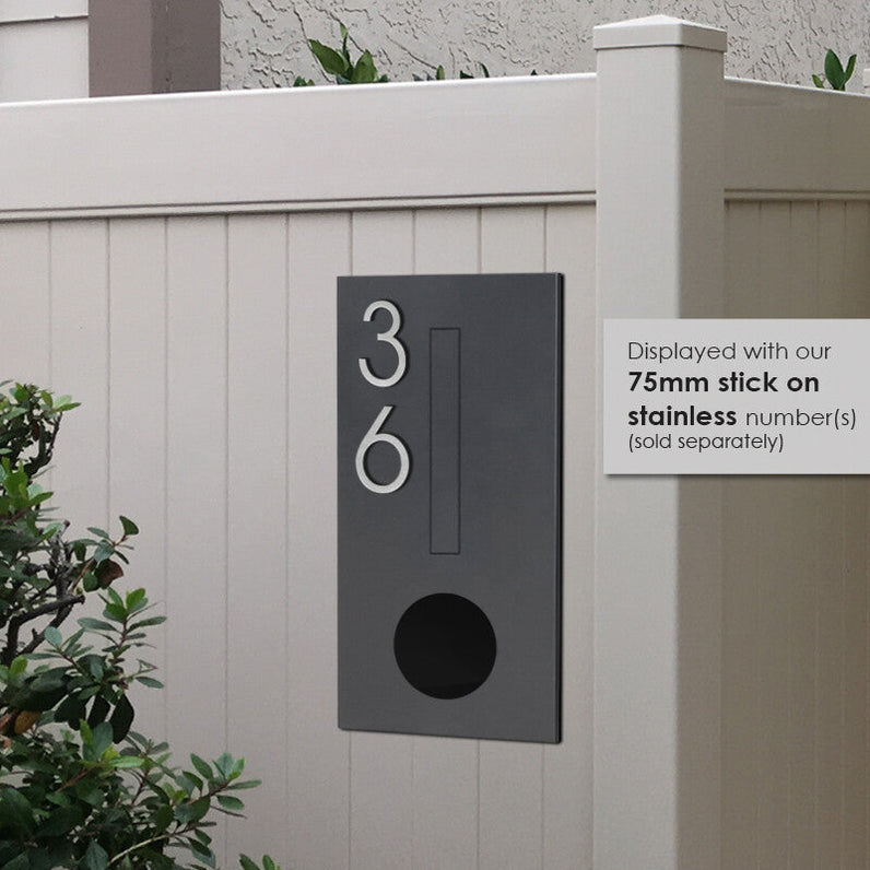 Amalfi Fence Letterbox - Black