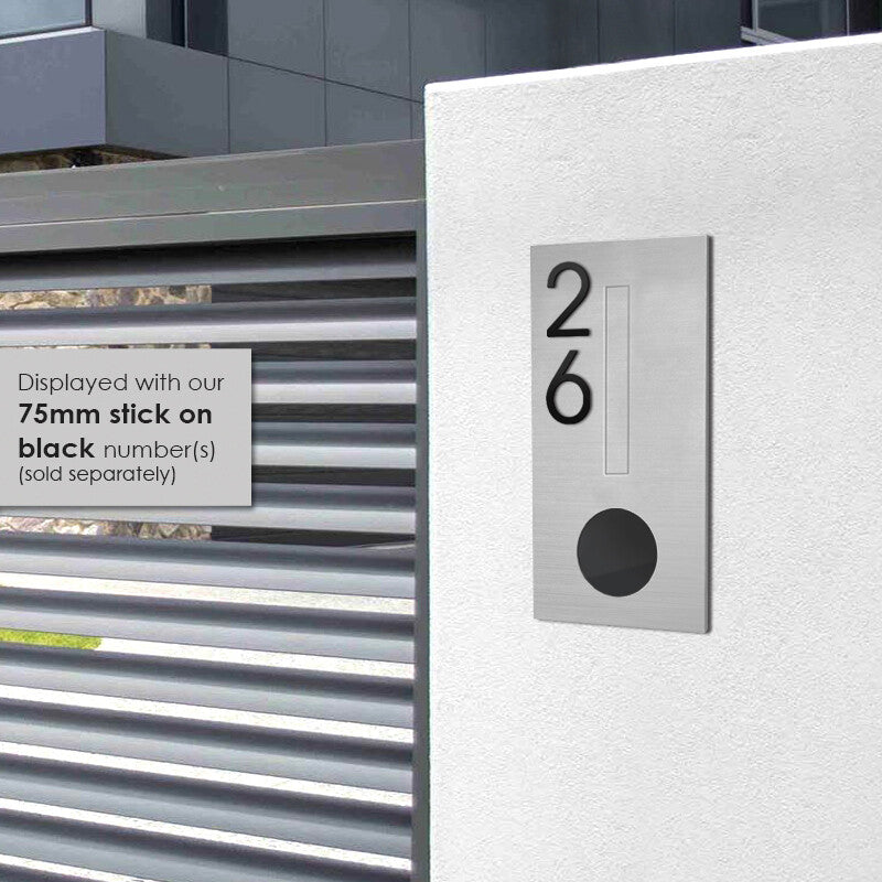 Amalfi Brick Letterbox - Stainless Steel/White