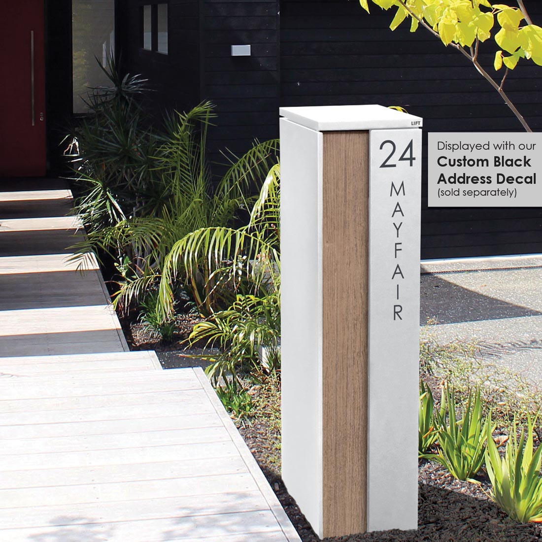 Camden Parcel Pillar Letterbox - White