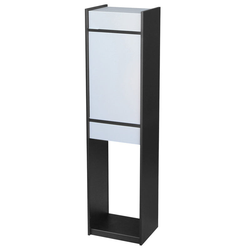 Lisbon Parcel Pillar Letterbox - Silver