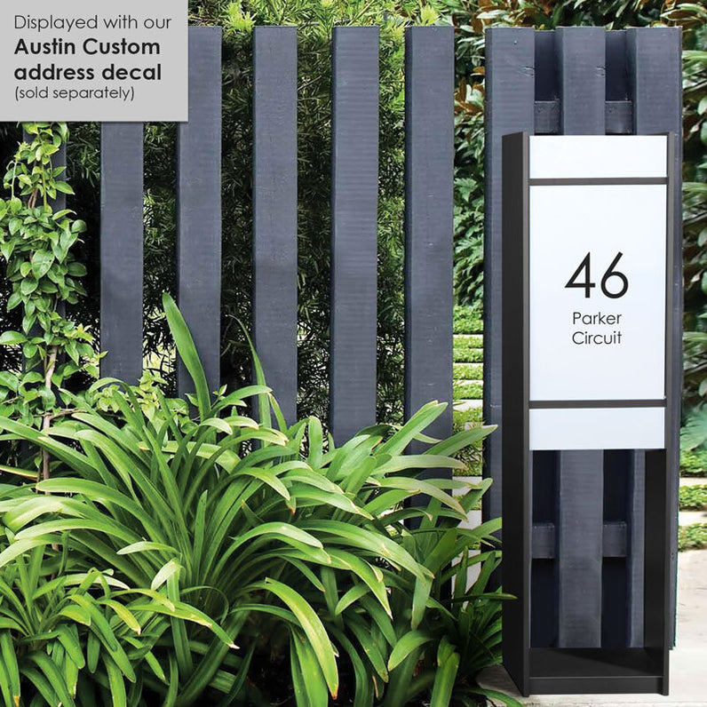 Lisbon Parcel Pillar Letterbox - Silver