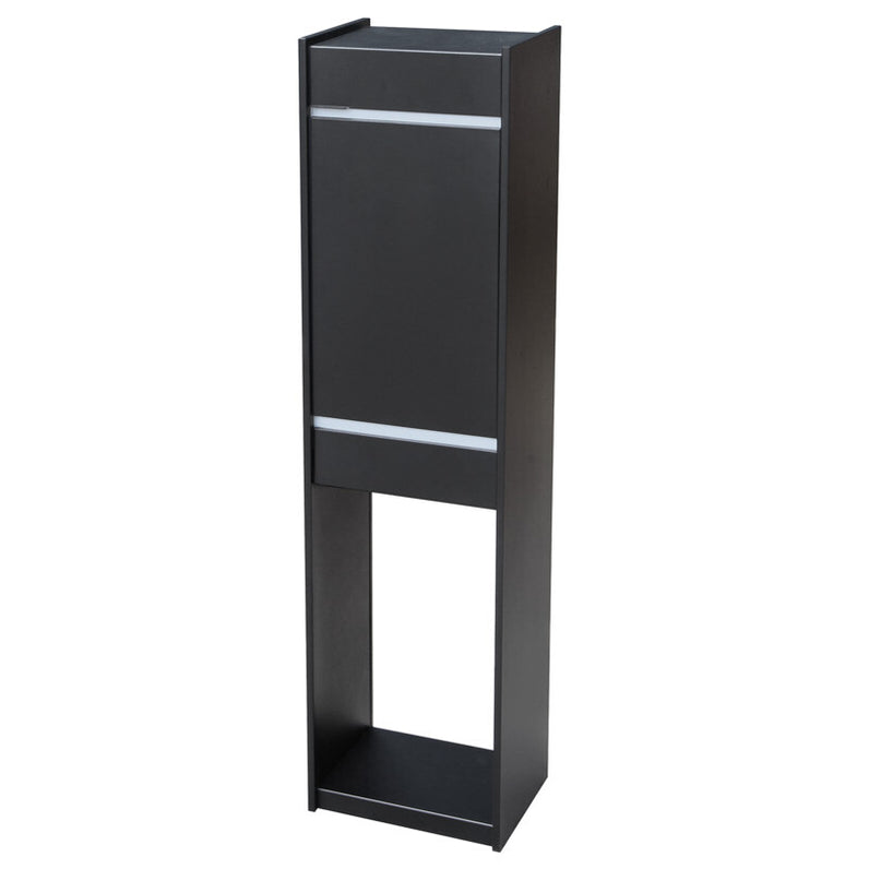 Lisbon Parcel Pillar Letterbox - Black