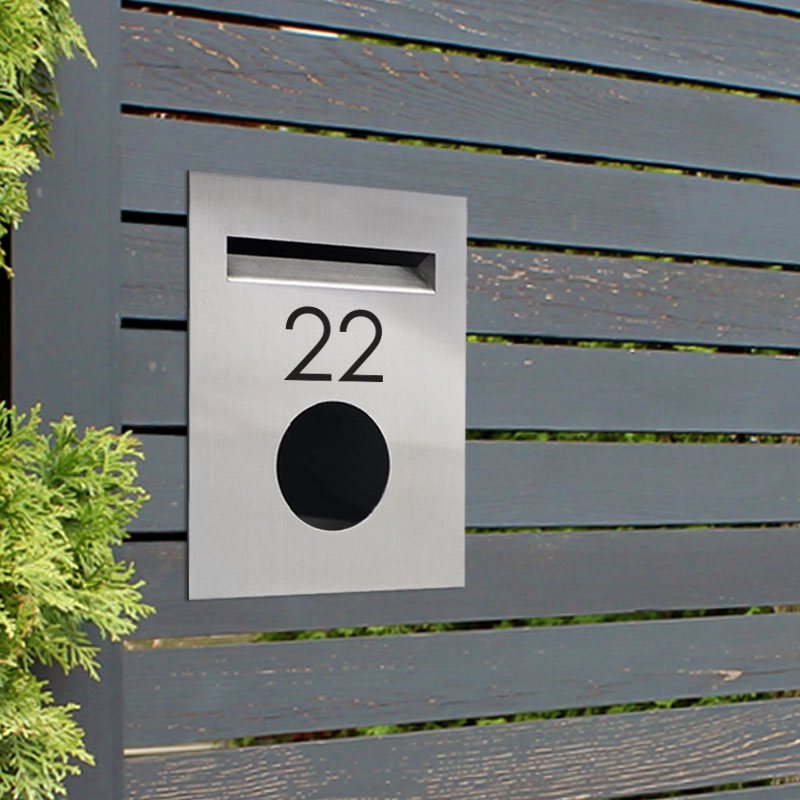 Soho Fence/Brick Letterbox - Stainless Steel