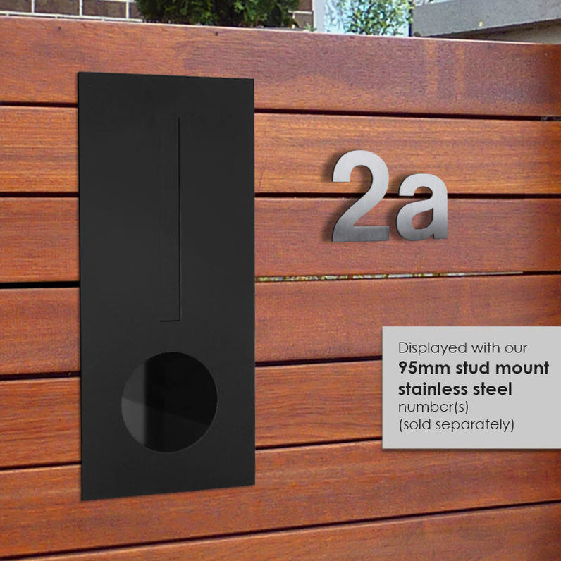 Regent Fence/Brick Letterbox - Black