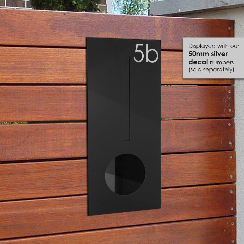 Regent Fence/Brick Letterbox - Black